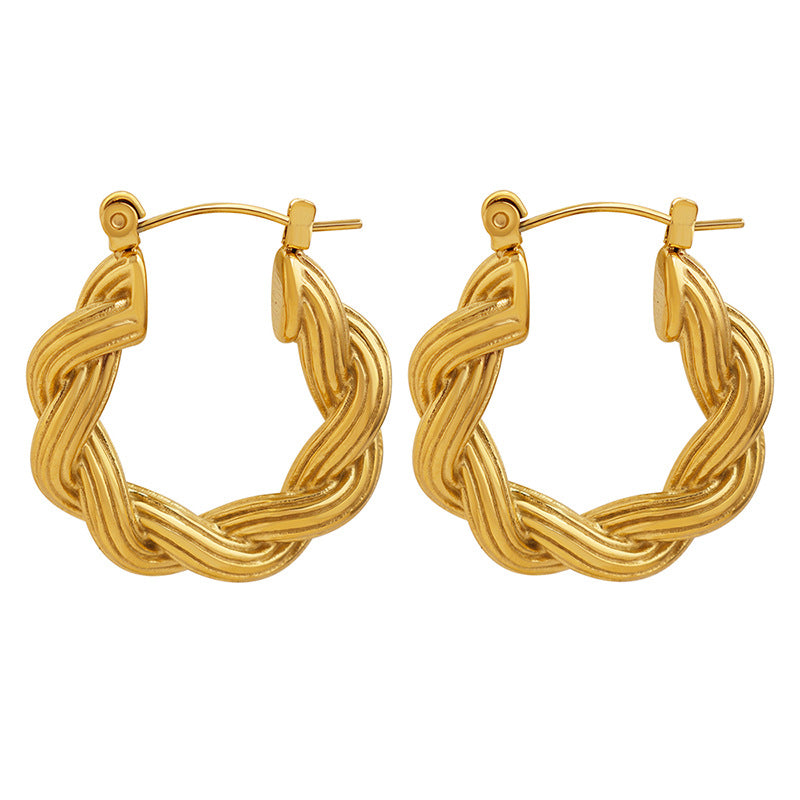 Zarra Gold Twist Earrings
