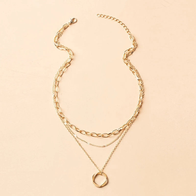 Vintage Layered Necklace & Pendant Necklace
