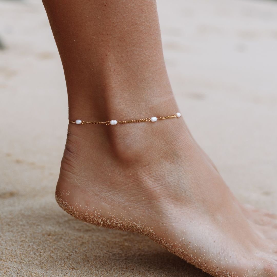 Freshwater Pearls Ankle Bracelet
